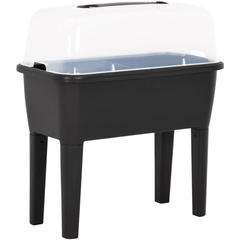

vidaXL Jardinera elevada 77x38,7x82 cm PP - Antracita