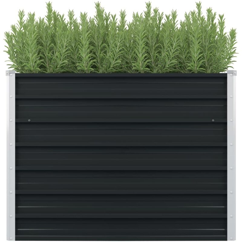 Vidaxl - Jardinière surélevée Anthracite 100x100x77 cm Acier galvanisé