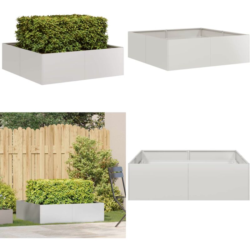Vidaxl - Jardinière 100x100x30 cm acier inoxydable