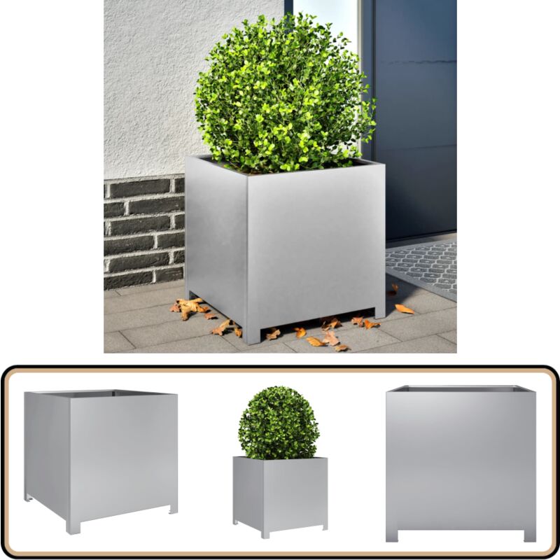 Vidaxl - Jardinière 50x50x50 cm acier galvanisé