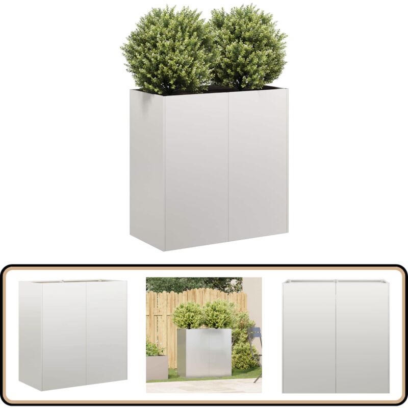 Vidaxl - Jardinière 80x40x80 cm acier inoxydable