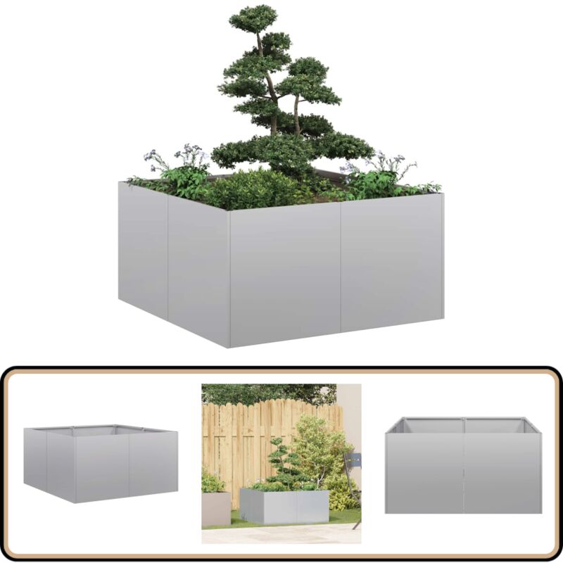 Vidaxl - Jardinière 80x80x40 cm acier galvanisé