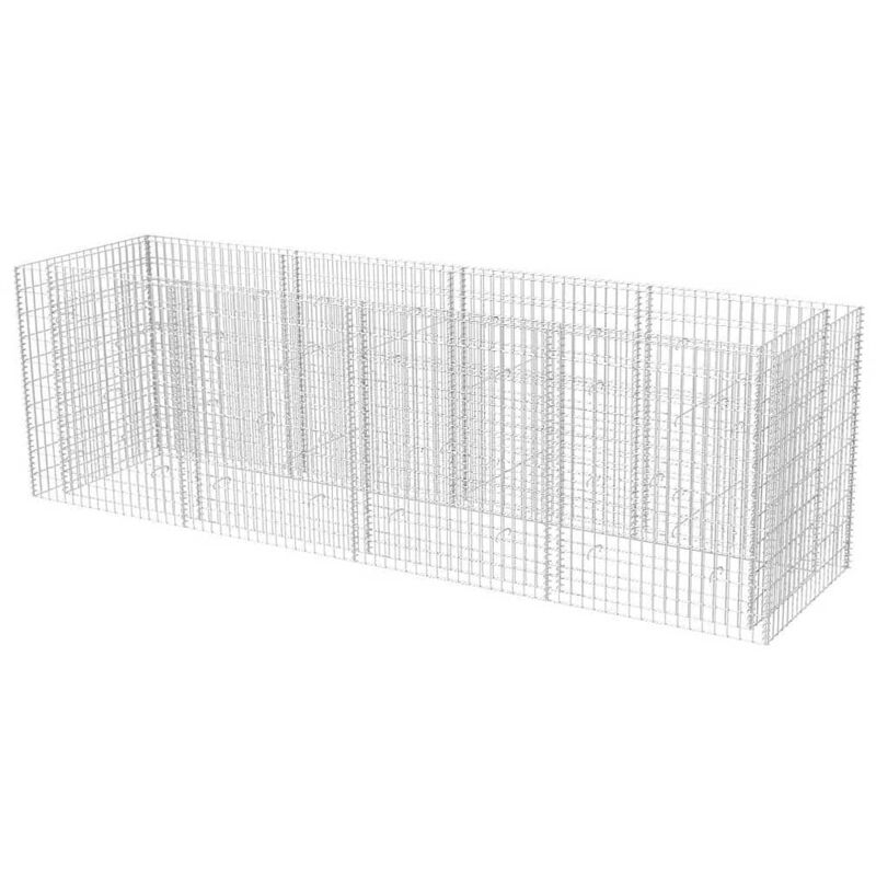 Vidaxl - Lit surélevé à gabion Acier 360x90x100 cm