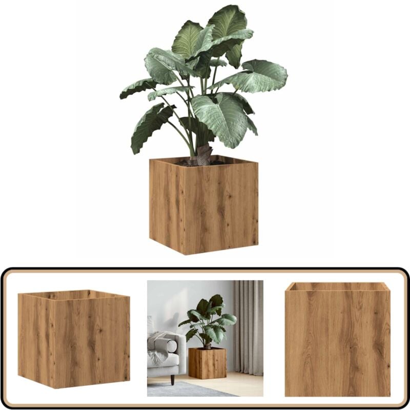 Vidaxl - Jardinière chêne artisanal 40x40x40 cm bois d'ingénierie