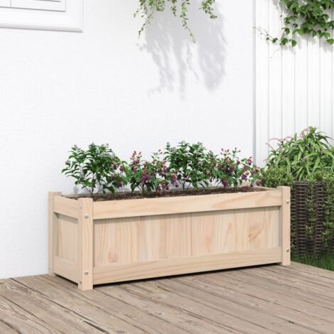 Vidaxl – Jardinière d'extérieur 90x31x31 cm en bois de pin massif – Capacité généreuse pour cultiver fleurs et légumes – Assemblage requis
