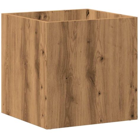 Vidaxl – Jardinière en bois d'ingénierie 40x40x40 cm – Couleur chêne artisanal – Pour intérieur et extérieur – Assemblage requis