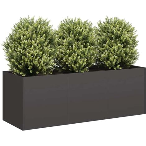 vidaXL Jardinière noir 120x40x40 cm acier laminé à froid