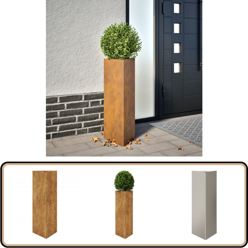 Vidaxl - Jardinière triangulaire acier résistant aux intempéries