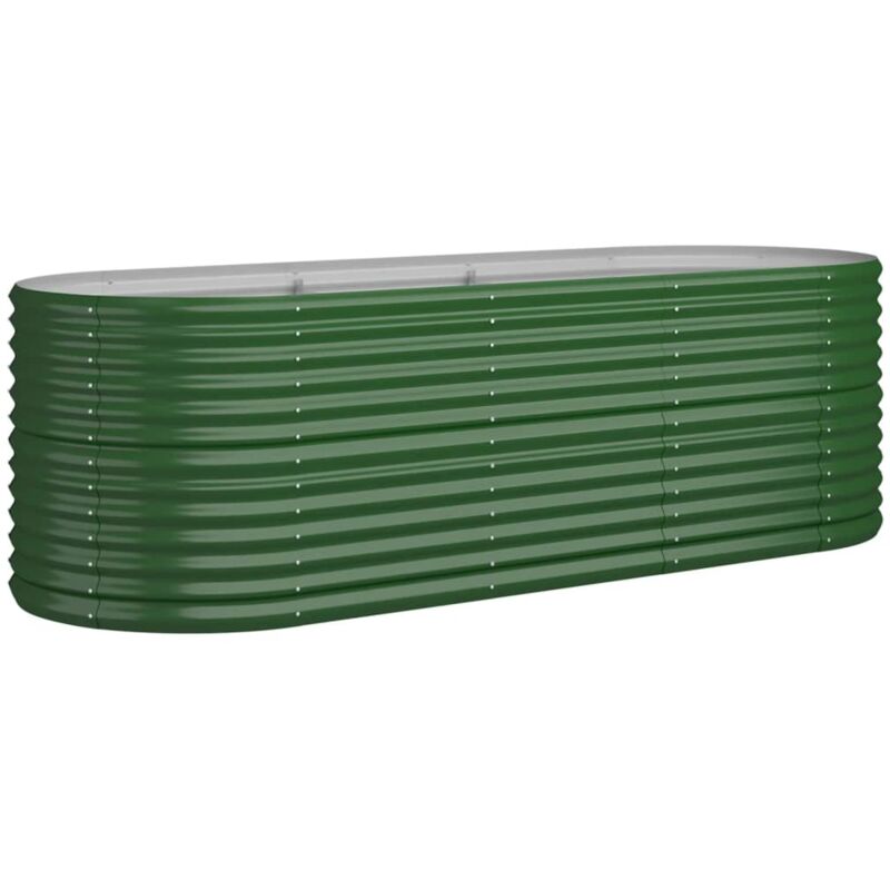 Vidaxl - Lit surélevé de jardin Acier enduit de poudre 224x80x68 cm Vert