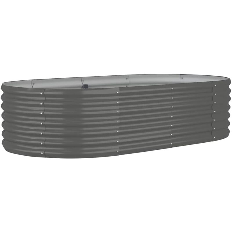 Vidaxl - Lit surélevé de jardin Acier enduit de poudre 152x80x36 cm gris