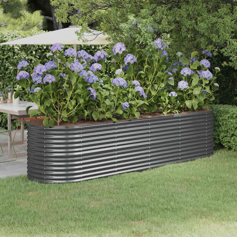 Vidaxl - Lit surélevé de jardin Acier enduit de poudre Anthracite