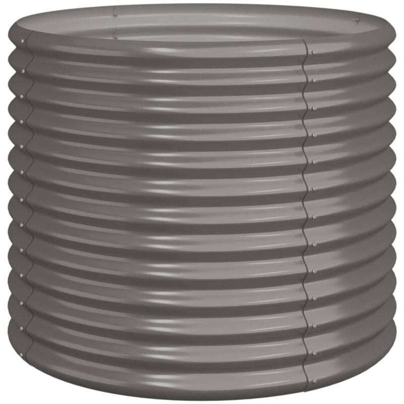 Vidaxl - Jardinière de jardin Acier enduit de poudre 80x80x68 cm Gris