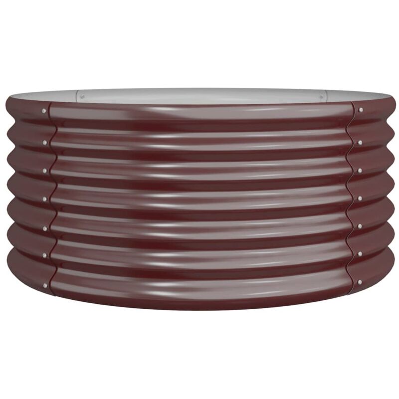 Jardinière de jardin Acier galvanisé 80x80x36 cm Marron vidaXL