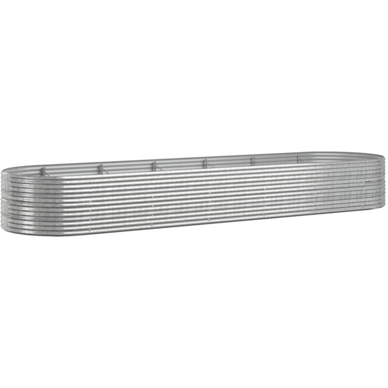 Vidaxl - Lit surélevé de jardin Acier enduit de poudre Argenté