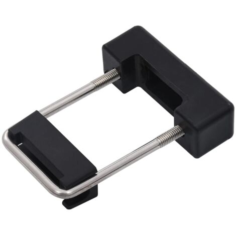 Vidaxl – Jeu de 25 connecteurs en U en acier inoxydable et plastique – Antirouille – Pour poteaux de clôture 60x40 mm – Fixation durable