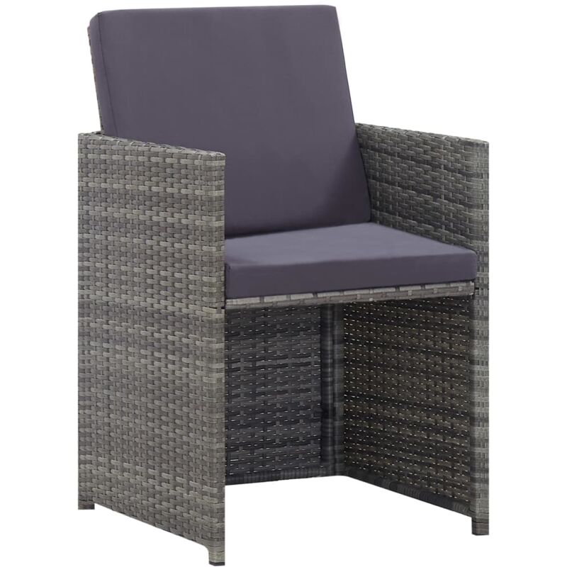 Vidaxl - Salon de jardin 13 pcs Résine tressée bois d'acacia Anthracite