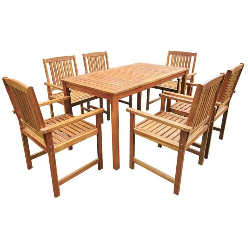 Vidaxl - Jeu de salle à manger d'extérieur 7 pcs Bois d'acacia solide