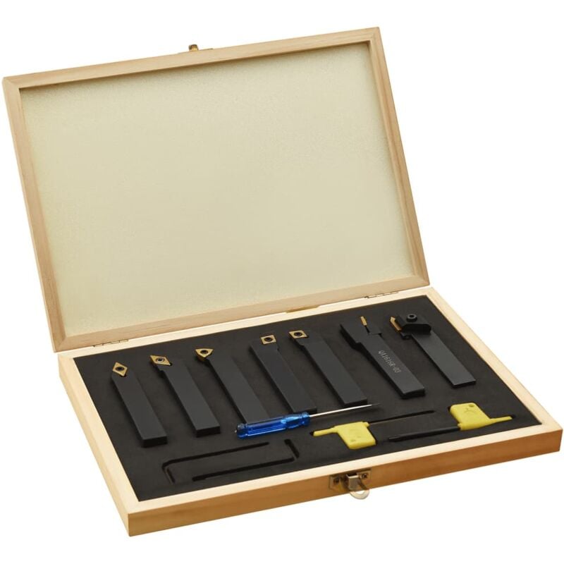 Vidaxl - Jeu d'outils de tournage indexables 12 pcs 16x16 mm 100 mm
