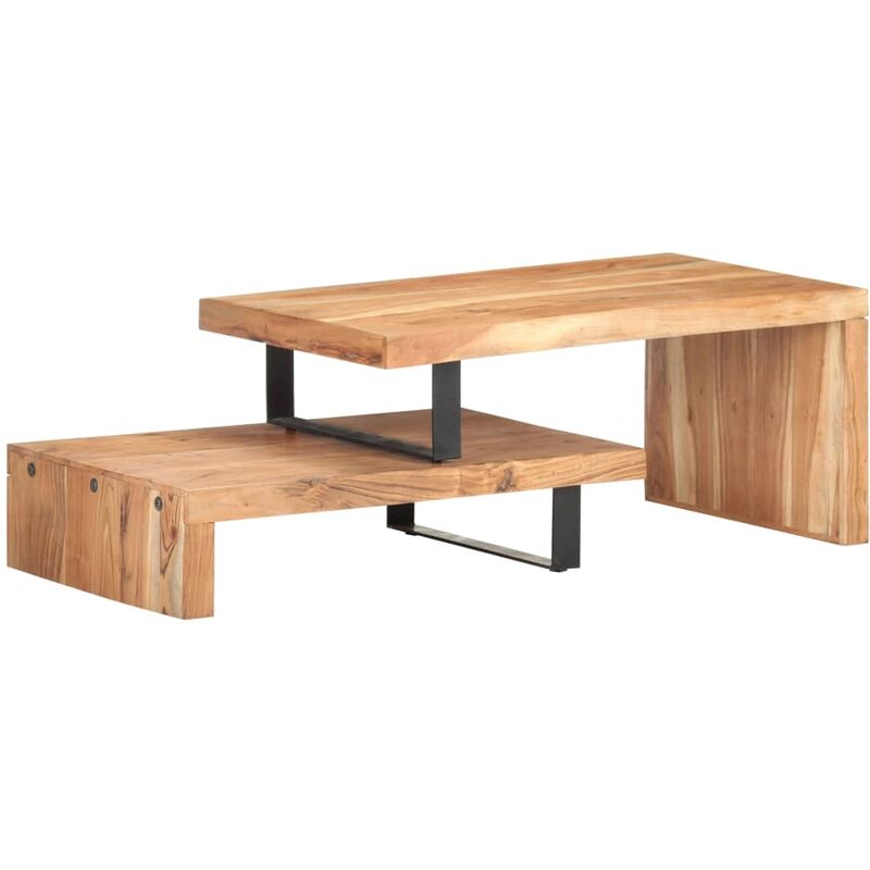 

de 2 mesas de centro de madera maciza de acacia Juego - Marrón - Vidaxl