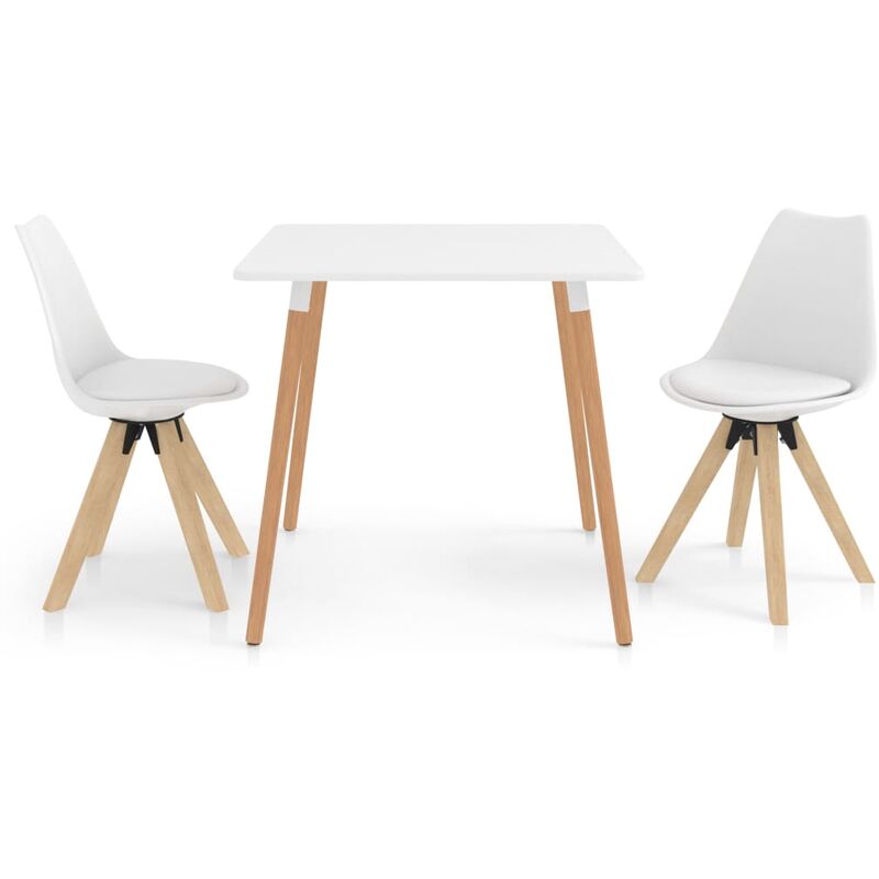 

vidaXL Juego de comedor 3 piezas blanco - Blanco