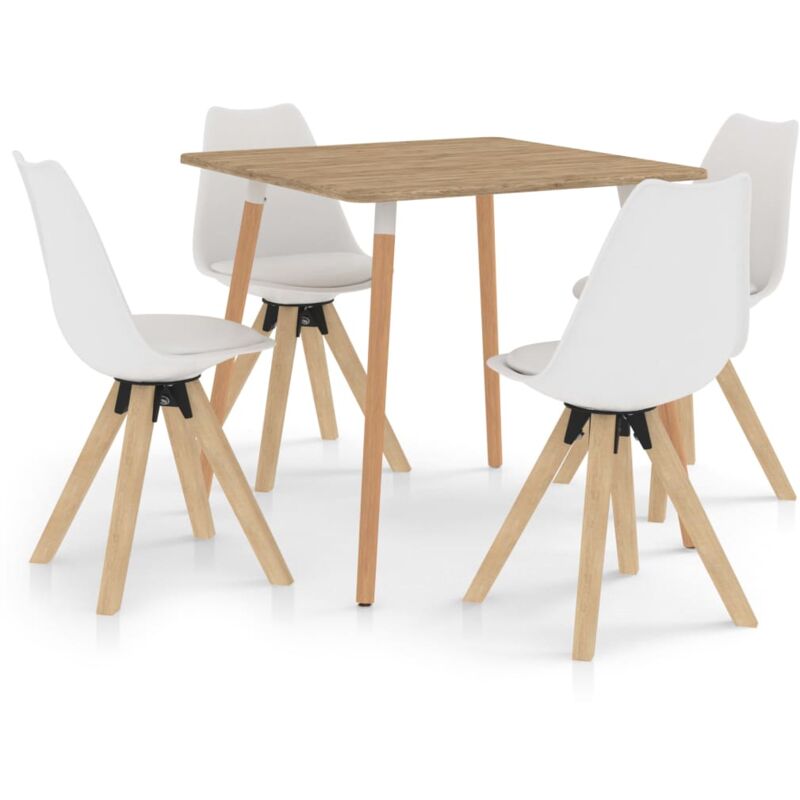 

vidaXL Juego de comedor 5 piezas blanco - Blanco