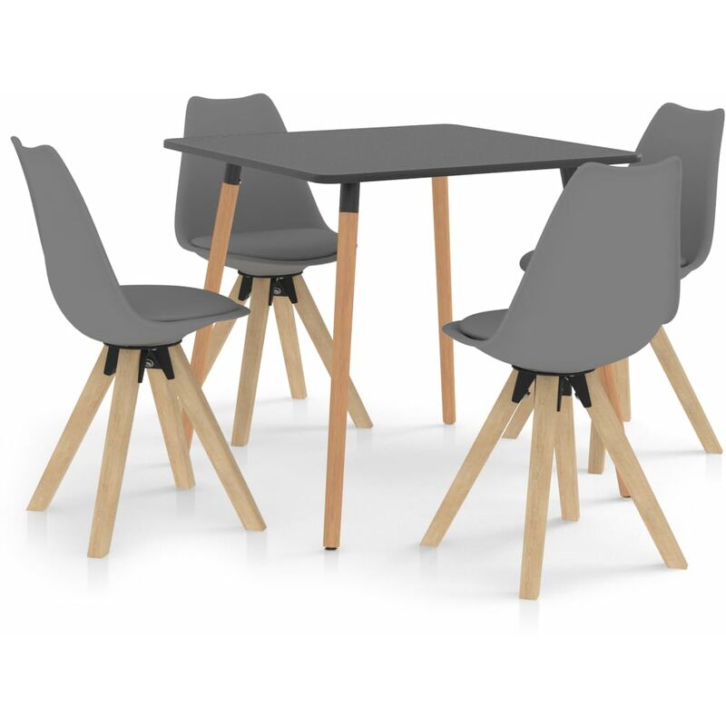 

Vidaxl - Juego de comedor 5 piezas gris - Gris