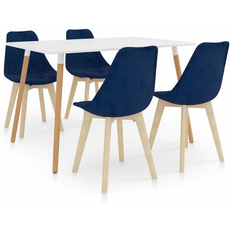 

vidaXL Juego de Comedor 5 Piezas Azul Modelo 1 - Azul