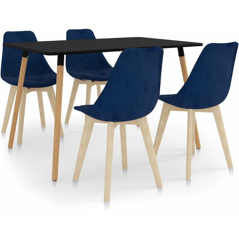 

vidaXL Juego de Comedor 5 Piezas Azul Modelo 2 - Azul