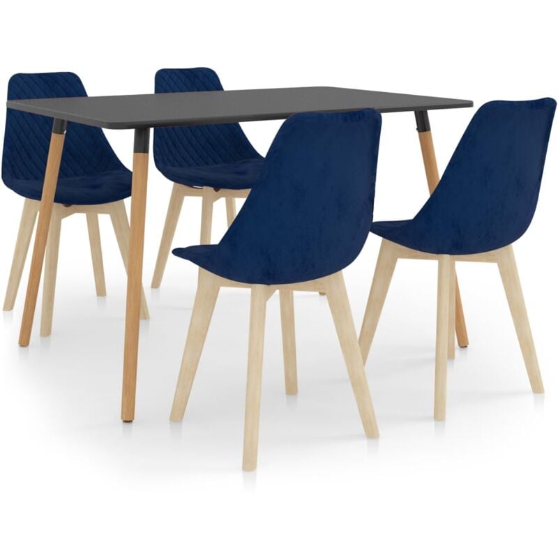 

vidaXL Juego de Comedor 5 Piezas Azul Modelo 3 - Azul