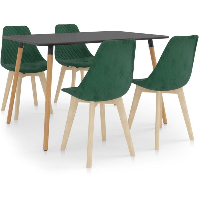 

vidaXL Juego de Comedor 5 Piezas Verde Oscuro - Verde