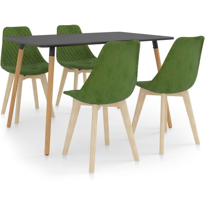 

vidaXL Juego de Comedor 5 Piezas Verde Claro - Verde