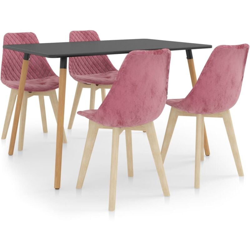 

vidaXL Juego de Comedor 5 Piezas Rosa - Rosa