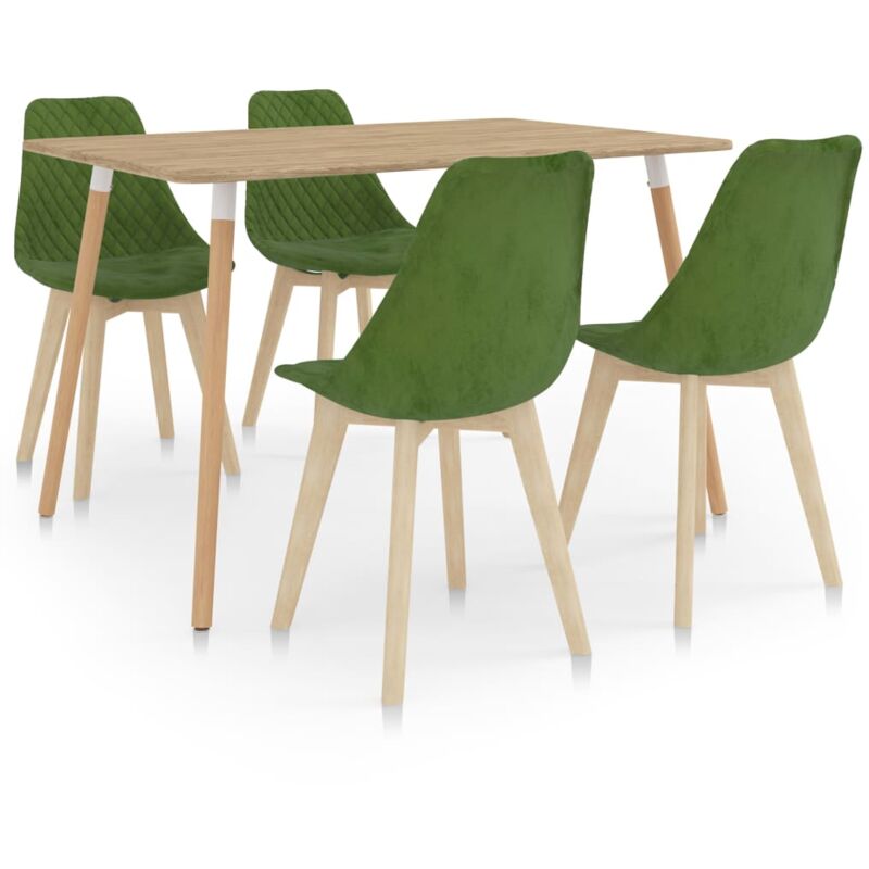 

vidaXL Juego de Comedor 5 Piezas Verde Claro - Verde