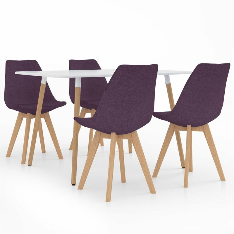 

vidaXL Juego de Comedor 5 Piezas Modeo 1 Morado - Púrpura