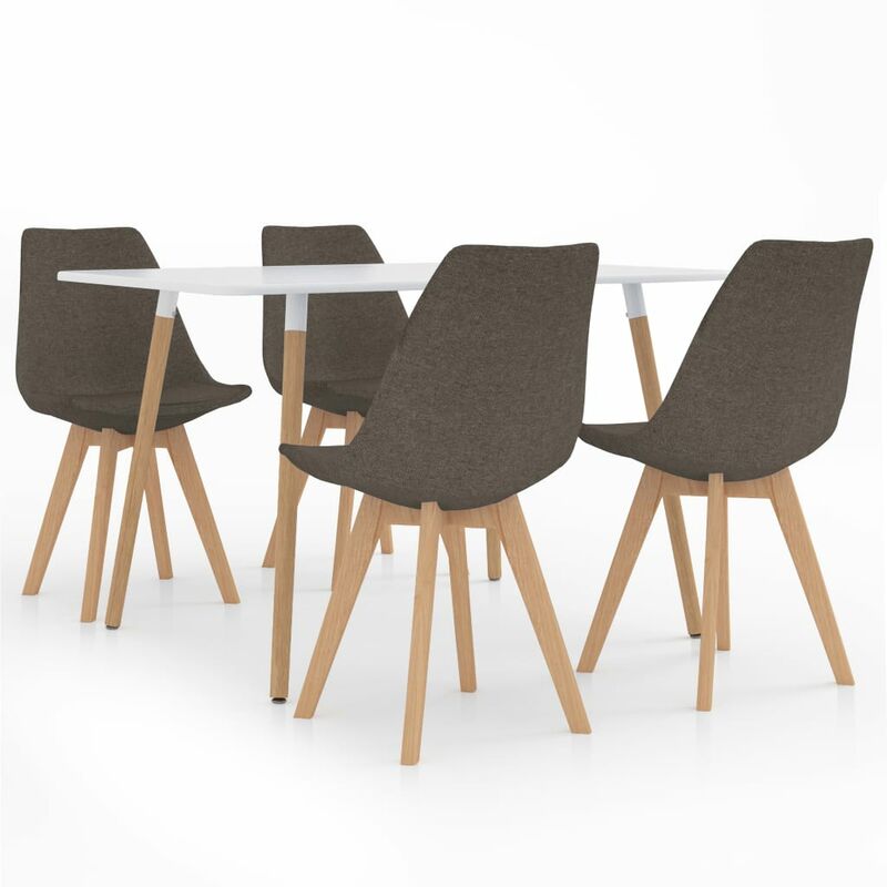 

vidaXL Juego de Comedor 5 Piezas Modeo 1 Gris Taupe - Gris Topo