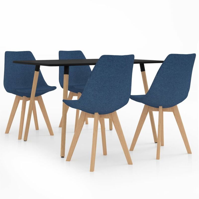 

vidaXL Juego de Comedor 5 Piezas Modeo 2 Azul - Azul