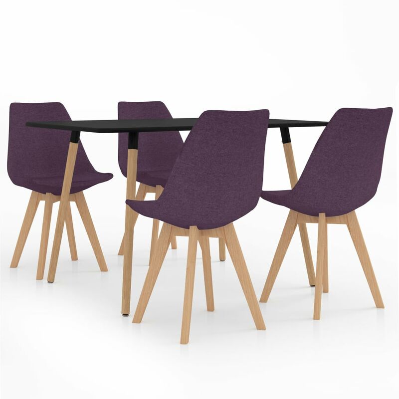 

vidaXL Juego de Comedor 5 Piezas Modeo 2 Morado - Púrpura