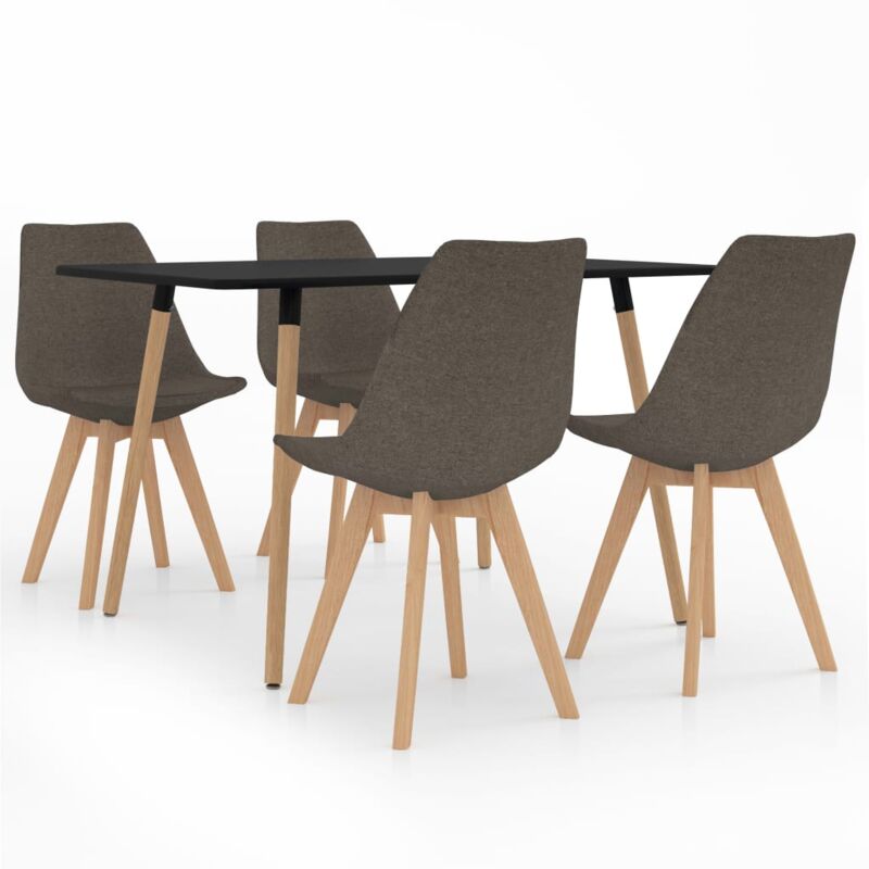 

vidaXL Juego de Comedor 5 Piezas Modeo 2 Gris Taupe - Gris Topo