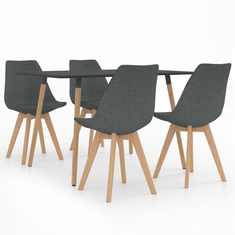 

vidaXL Juego de Comedor 5 Piezas Modeo 3 Gris Claro - Gris