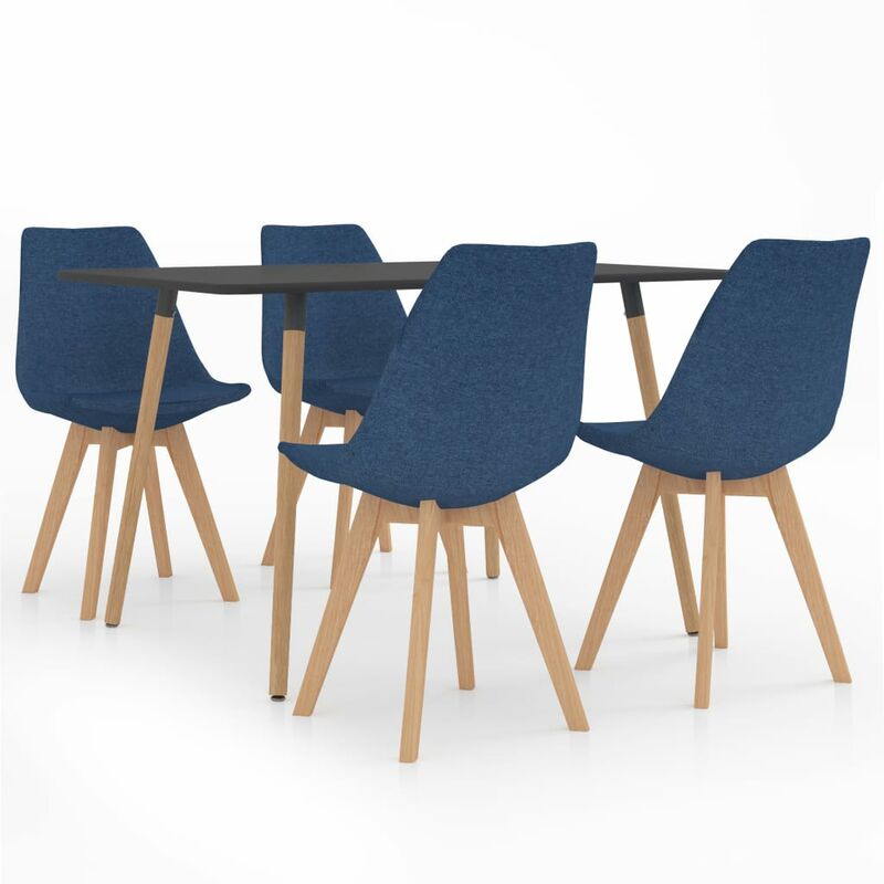 

vidaXL Juego de Comedor 5 Piezas Modeo 3 Azul - Azul