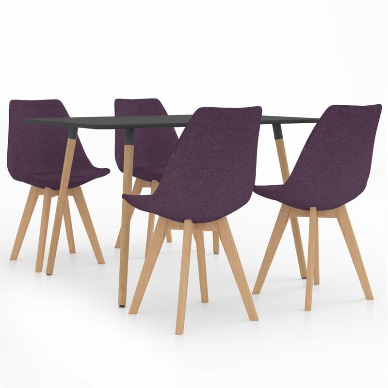

vidaXL Juego de Comedor 5 Piezas Modeo 3 Morado - Púrpura