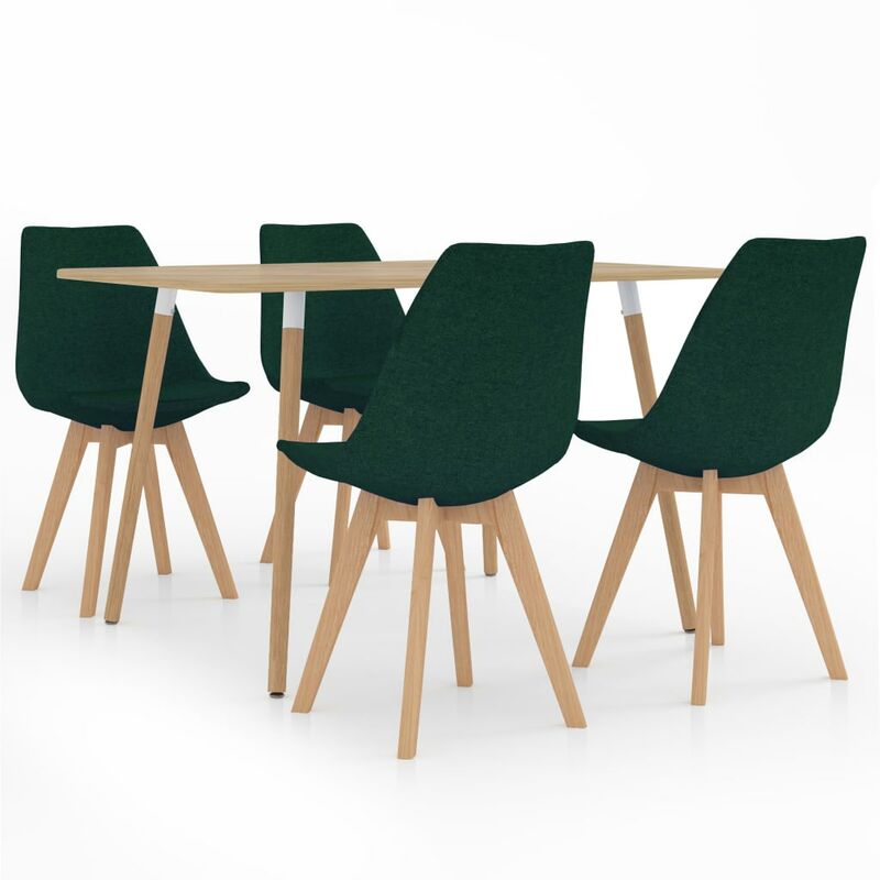 

Vidaxl - Juego de Comedor 5 Piezas Modeo 4 Verde Oscuro - Verde