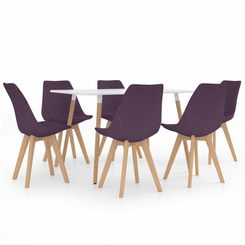 

vidaXL Juego de Comedor 7 Piezas Modeo 1 Morado - Púrpura