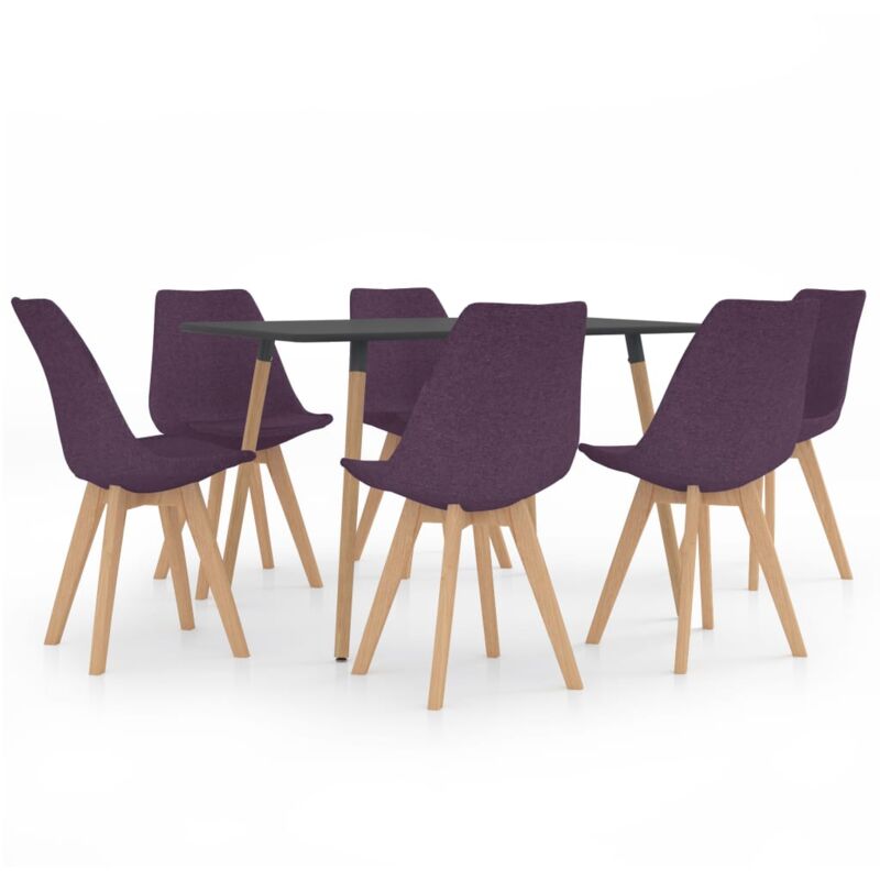 

vidaXL Juego de Comedor 7 Piezas Modeo 3 Morado - Púrpura