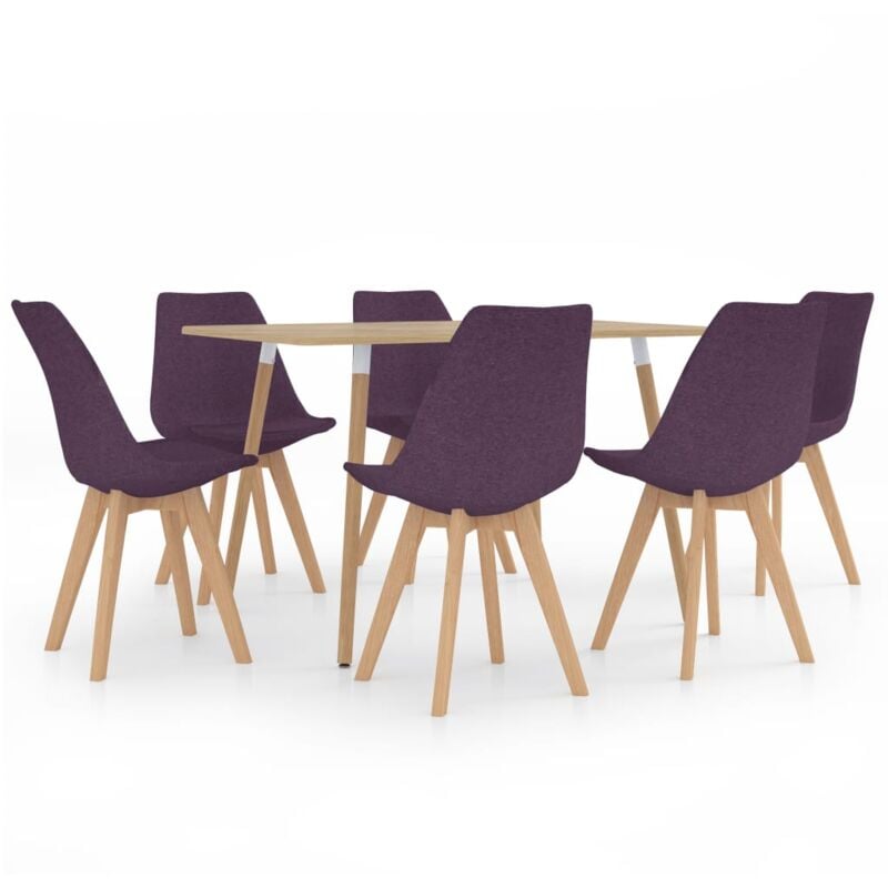 

vidaXL Juego de Comedor 7 Piezas Modeo 4 Morado - Púrpura