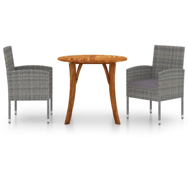 

Juego de comedor para jardín 3 piezas gris antracita - Antracita - Vidaxl