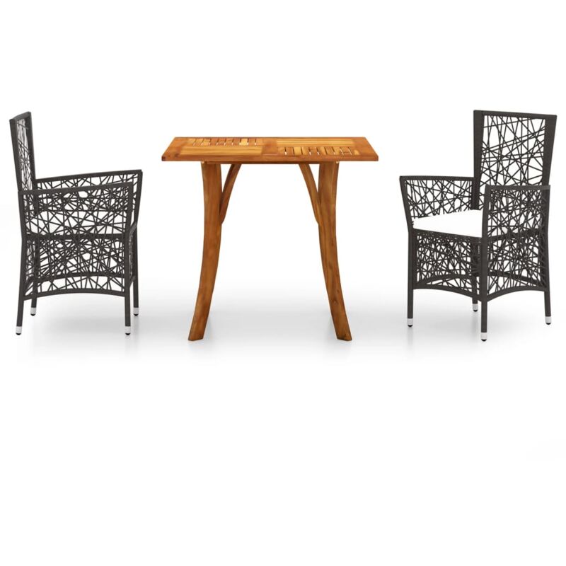 

Juego de comedor para jardín 3 piezas marrón - Marrón - Vidaxl