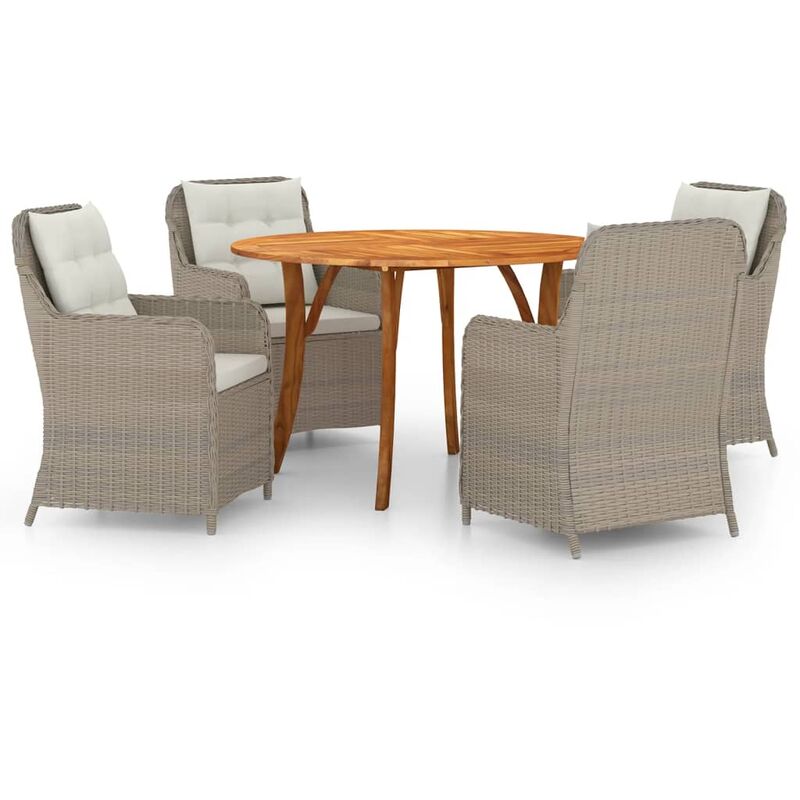 

Juego de comedor para jardín 5 piezas marrón - Marrón - Vidaxl