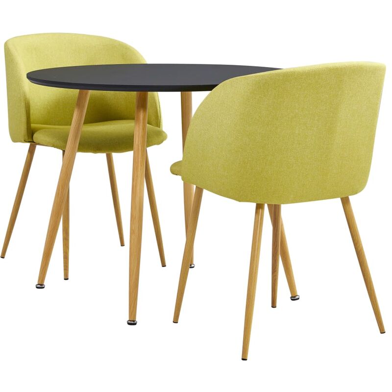 

Vidaxl - Juego de Comedor Tela 3 Piezas Verde - Verde