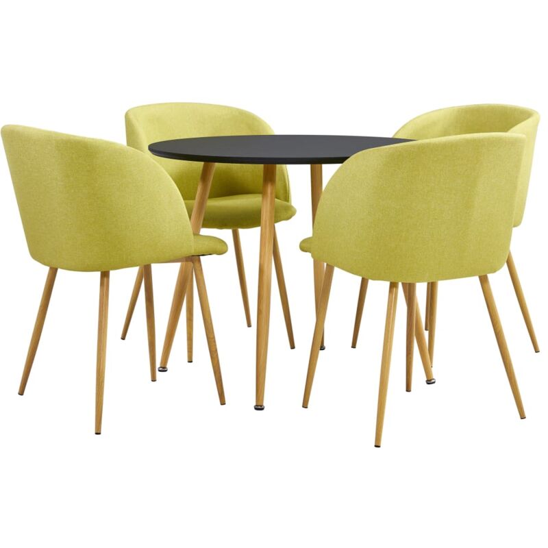 

Vidaxl - Juego de Comedor Tela 5 Piezas Verde - Verde